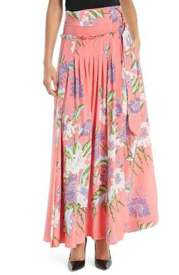 Women's Diane Von Furstenberg Floral Silk Midi Skirt