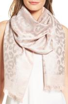 Women's Badgley Mischka Ocelot Jacquard Wrap, Size - Pink
