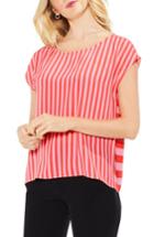 Women's Vince Camuto Mixed Stripe Top, Size - Orange