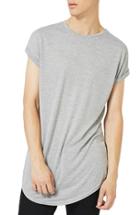 Men's Topman Drop Shoulder Longline T-shirt - Grey