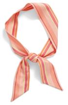 Women's Echo Rows Mini Scarf, Size - Coral