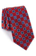 Men's Nordstrom Men's Shop Net Grid Silk Tie, Size - Red