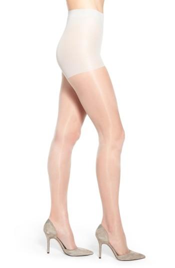 Women's Nordstrom 'gloss' Control Top Pantyhose, Size D - Metallic