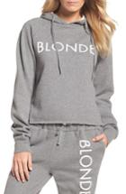 Women's Brunette The Label Blonde Raw Hem Hoodie /small - Grey