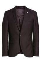 Men's Topman Bicester Skinny Fit Suit Jacket R - Burgundy