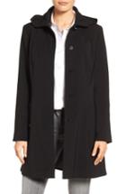 Women's Gallery Pickstitch Nepage Walking Coat With Detachable Hood - Black