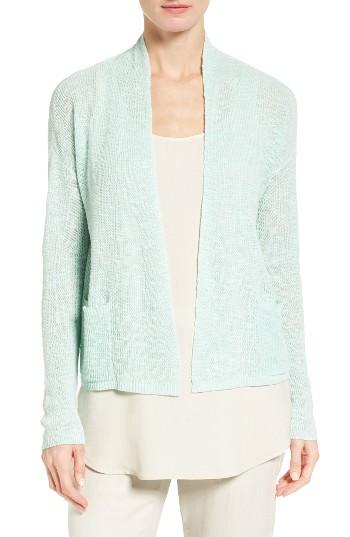 Women's Eileen Fisher Slubbed Organic Linen & Cotton Cardigan