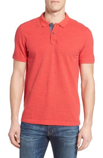 Men's Nordstrom Men's Shop Washed Slub Knit Polo - Red
