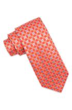 Men's Ike Behar Geometric Silk Tie, Size - Orange