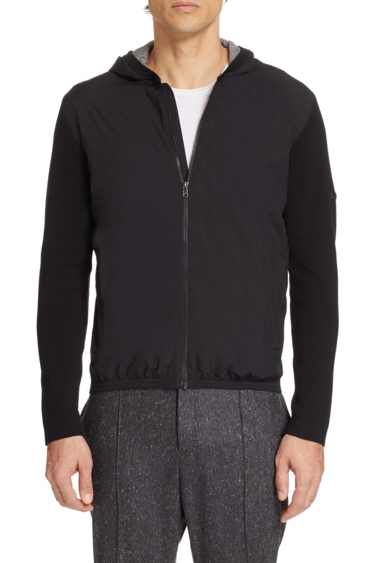 Men's Z Zegna Hooded Jacket - Black