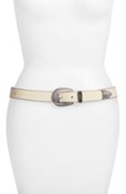 Women's Frye Ellen Leather Belt - Ivory
