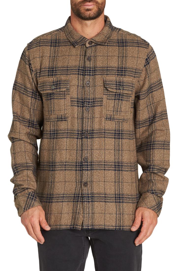 Men's Billabong Shaping Bay Flannel Shirt - Beige