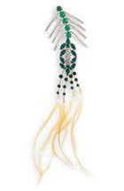 Women's Dries Van Noten Crystal & Feather Brooch
