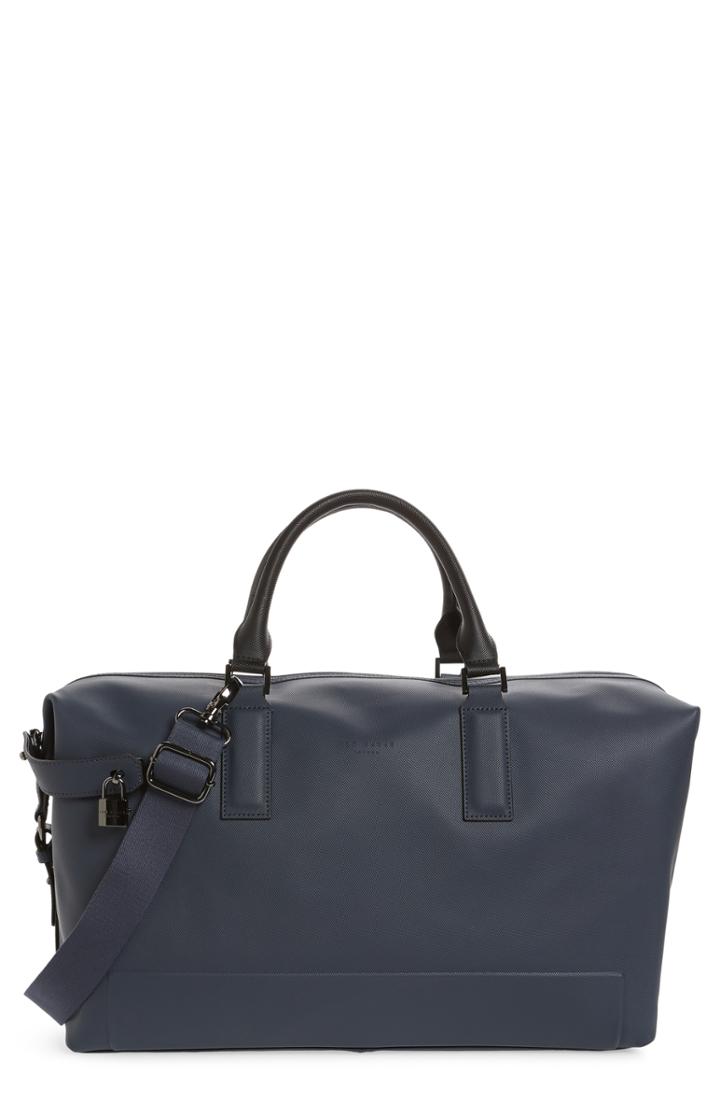 Men's Ted Baker London Potts Leather Duffel Bag -