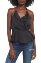 Women's Astr The Label Ruffle Satin Wrap Tank