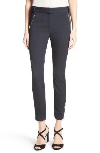 Women's Veronica Beard Ash Seamed Skinny Pants - Black