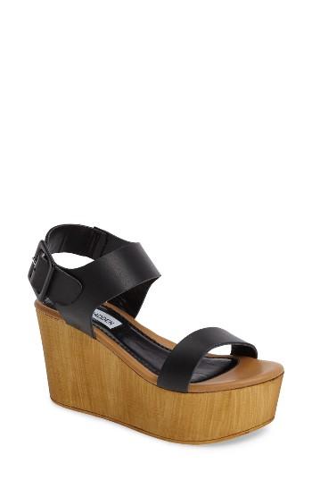 Women's Steve Madden Shiloh Platform Wedge Sandal M - Black