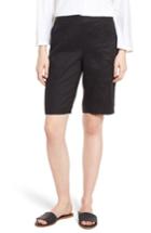Women's Eileen Fisher Organic Linen City Shorts - Black