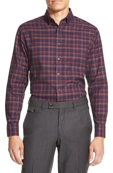 Men's Vince Camuto Slim Fit Button Down Collar Sport Shirt, Size - Blue
