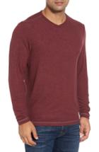 Men's Tommy Bahama 'leeward' V-neck Long Sleeve T-shirt, Size - Red