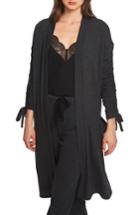 Women's 1.state Ruched Sleeve Long Cardigan, Size - Grey