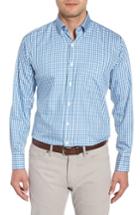 Men's Peter Millar Crown Soft Eastlake Check Sport Shirt - Blue