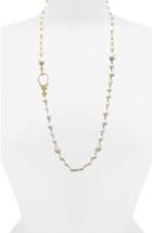 Women's Jane Basch Long Pearl & Diamond Necklace