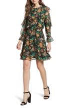 Women's Scotch & Soda Forest Print Ruffle Dress - Green