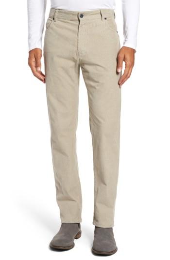 Men's Zachary Prell Redonda Stretch Corduroy Trousers - Beige