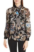 Women's Tory Burch Kylie Floral Print Top - Black