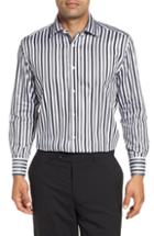 Men's English Laundry Regular Fit Stripe Dress Shirt .5 - 32/33 - Black