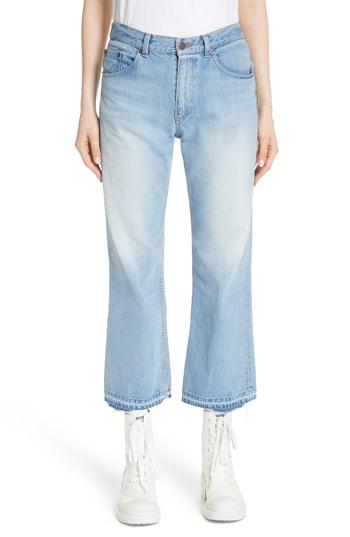 Women's Marc Jacobs Logo Patch Crop Jeans - Blue