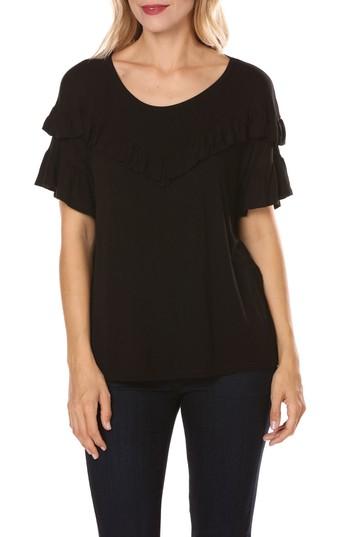 Women's Paige Adalie Ruffle Tee - Black