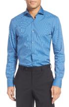 Men's Boss Jason Slim Fit Check Stretch Dress Shirt .5 - Blue