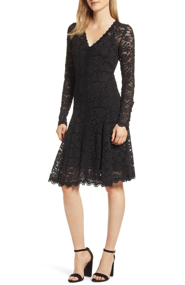 Women's Rosemunde Delicia Fit & Flare Lace Dress - Black