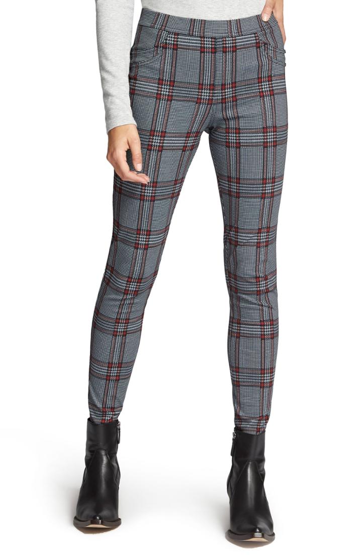 Women's Sanctuary Grease Plaid Leggings, Size - Grey