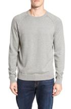 Men's Nordstrom Men's Shop Saddle Shoulder Cotton & Cashmere Sweater - Grey