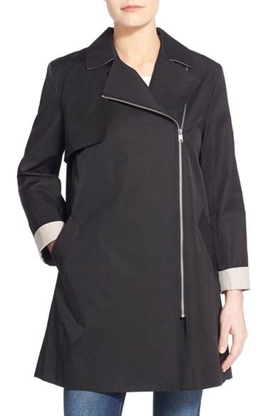 Women's Cole Haan Moto Swing Coat - Black