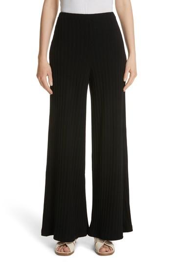 Women's Simon Miller Rian Ribbed Bell Bottom Pants - Black