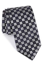 Men's Canali Check Silk Tie, Size - Blue