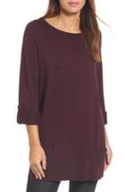 Women's Caslon Knit Tunic, Size - Burgundy