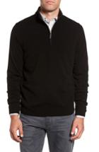 Men's John W. Nordstrom Quarter Zip Cashmere Sweater - Black