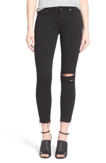 Women's Paige Transcend - Verdugo Crop Skinny Jeans - Black