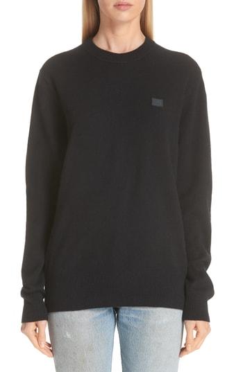 Women's Acne Studios Nalon Wool Sweater - Black