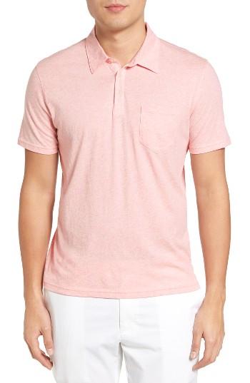 Men's Zachary Prell Breve Jersey Polo, Size - Pink