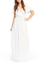 Women's Show Me Your Mumu Audrey Ruffle Wrap Front Gown - White