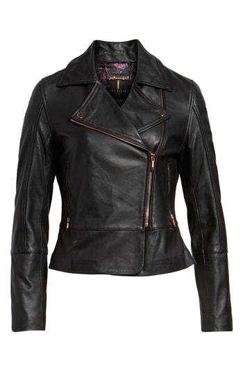 Women's Ted Baker London Lizia Minimal Biker Jacket