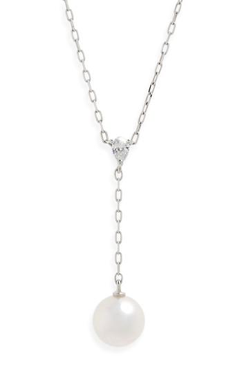 Women's Mikimoto Pearl & Diamond Y-drop Necklace