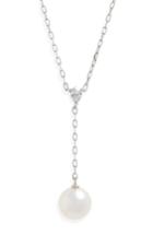 Women's Mikimoto Pearl & Diamond Y-drop Necklace