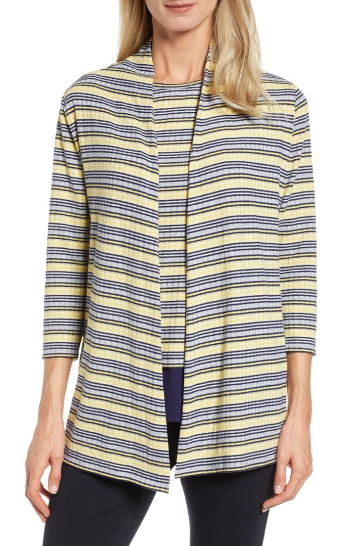 Women's Chaus Shine Open Front Cardigan - Blue